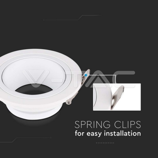 GU10 Spotlight Fitting Iron+PC, White+White - 3