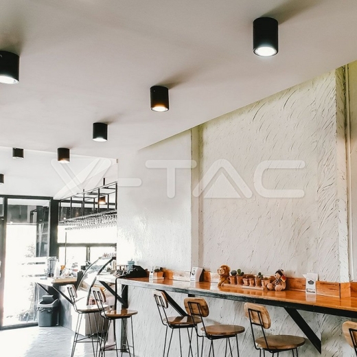 GU10 Surface Fitting Round Black Body - 4