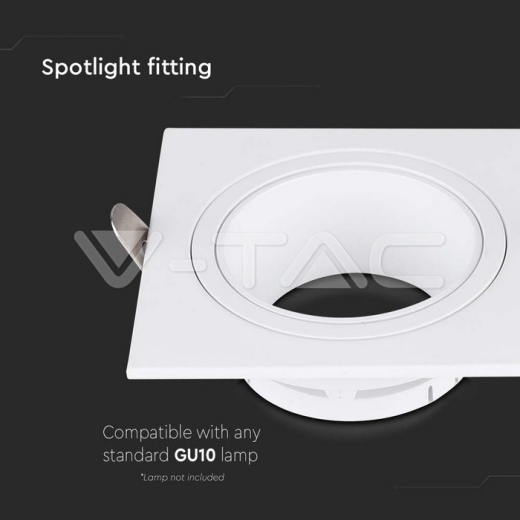 GU10 Spotlight Fitting Iron+PC, White+White - 2