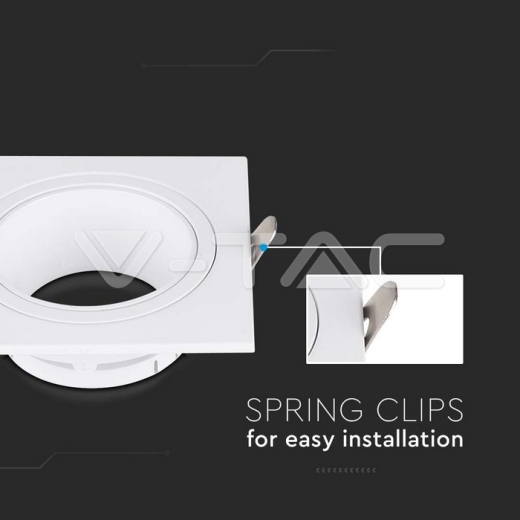 GU10 Spotlight Fitting Iron+PC, White+White - 3