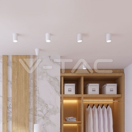 GU10 Surface Fitting Round White Body - 4