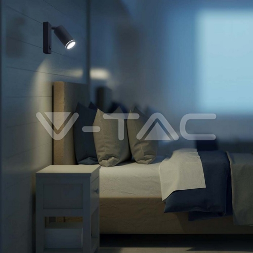 GU10 Spotlight Fitting Wall Mounted Switch Black Body - 6