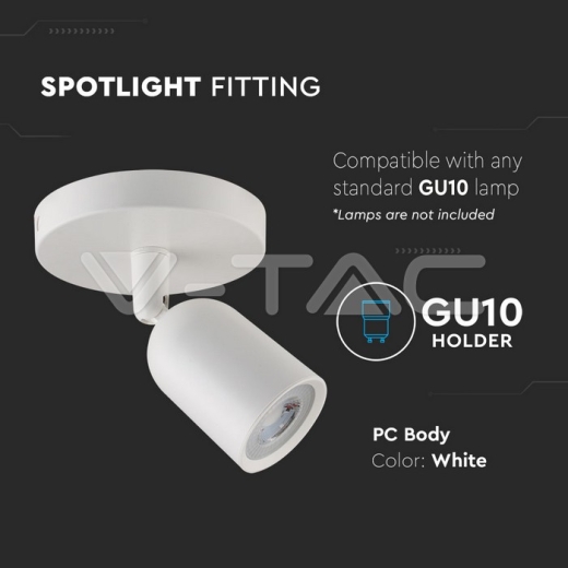 Lámpara de pared 1 x GU10 cuerpo Blanco - 3