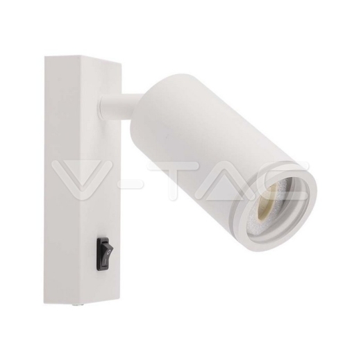 GU10 Spotlight Fitting Wall Mounted Switch White Body - 1