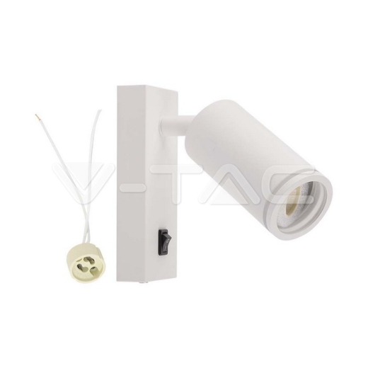 GU10 Spotlight Fitting Wall Mounted Switch White Body - 2