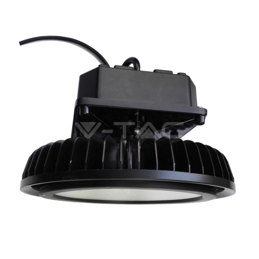 Campana LED 500W Driver Regulable Meanwell Cuerpo Negro Luz Fría - 1
