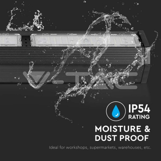 LED Campana Lineal SAMSUNG Chip 100W Cuerpo Negro 120`D 6500K - 8