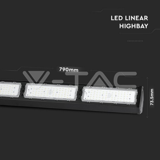 LED Linear Highbay SAMSUNG Chip 150W Black Body 120`D 4000K 120 lm/W - 8