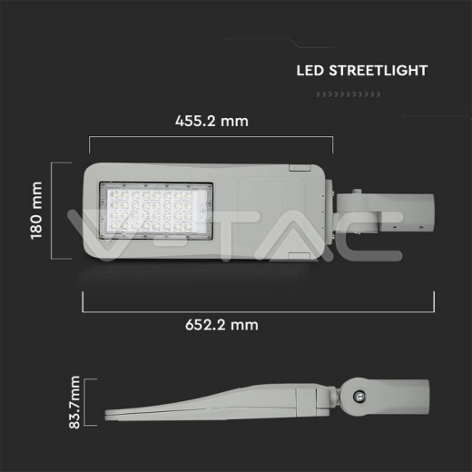 LED Street Light SAMSUNG Chip 50W 5700K Class I Aluminium Dim-to-OFF 140 lm/Watt - 11