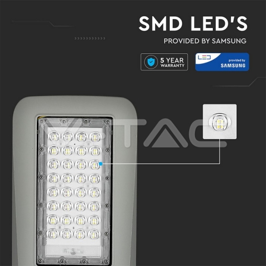 LED Street Light SAMSUNG Chip 50W 5700K Class I Aluminium Dim-to-OFF 140 lm/Watt - 7