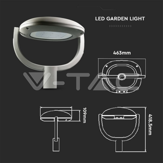 LED Street Light SAMSUNG Chip 50W 6500K Class I Type III M Lens 135 lm/W Inventronics Driver - 10