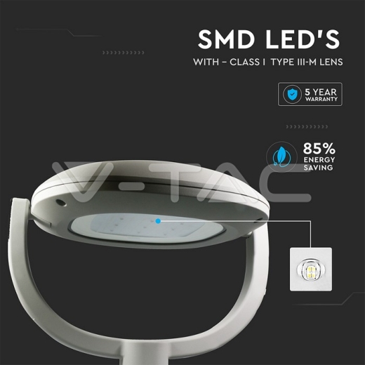 LED Street Light SAMSUNG Chip 50W 6500K Class I Type III M Lens 135 lm/W Inventronics Driver - 6