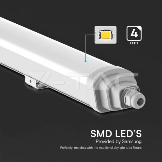 LED Waterpoof Lamp SAMSUNG CHIP GT Series 1200mm 36W 6500K 120lm/W Quick Connection - 2