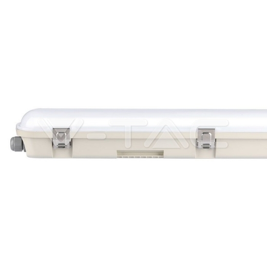Pantalla Estanca LED Serie-M 1500mm 48W 4000K Milky Cover SS Clip 120 lm/W - 2