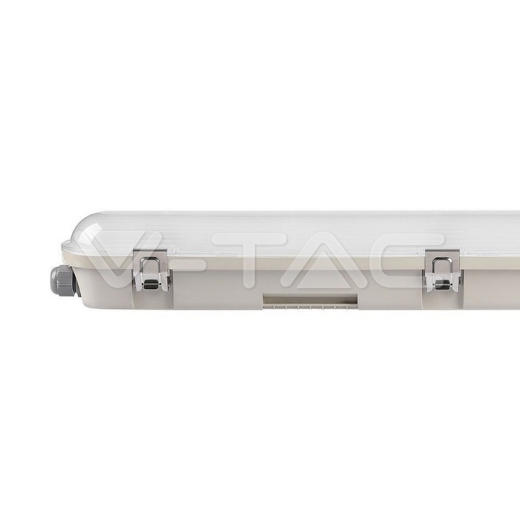 LED Waterproof Fitting M-Series 1500mm 48W 6400K Transparent SS Clip 120 lm/W - 5