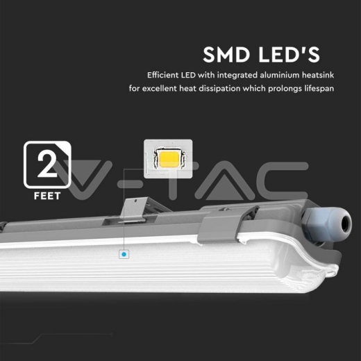 Pantalla estanca de LED 120cm 1x18W 4000K - 3