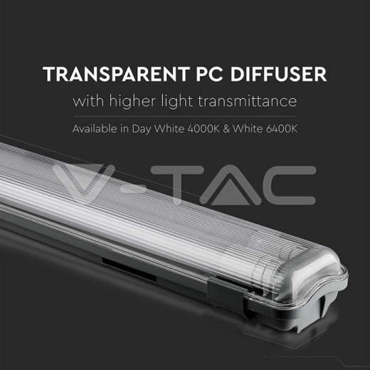 LED Waterproof Lamp Fitting 60cm 2x10W 4000K - 8