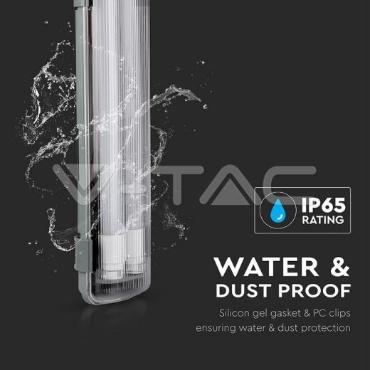 LED Waterproof Lamp Fitting 60cm 2x10W 4000K - 9