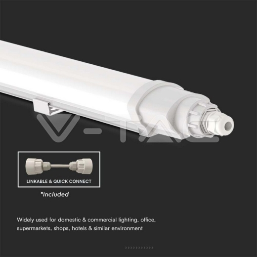LED Waterproof Lamp L-SERIES 1200mm 36W 4000K Linkable - 6
