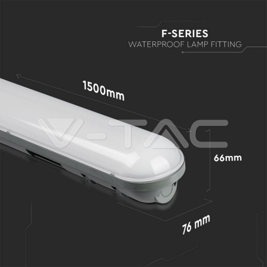 LED Waterproof Lamp PC/PC 1500mm 48W Natural White - 10