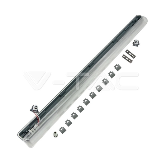 Pantalla estanca T8 PC/PC 1 x 1200mm tubo no incuido - 2