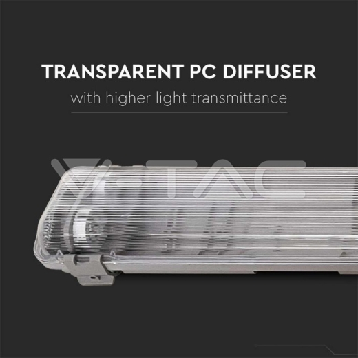 Pantalla Estanca T8 2 x 60cm Cierre Hermético IP65 - 3