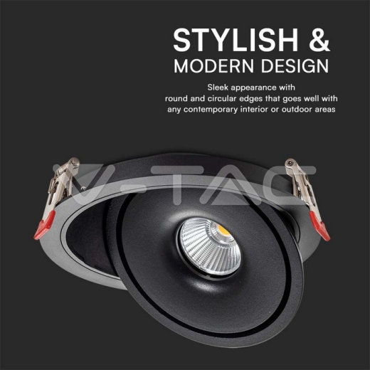 Downlight LED COB 12W 3 en 1 Cuerpo Negro - 3