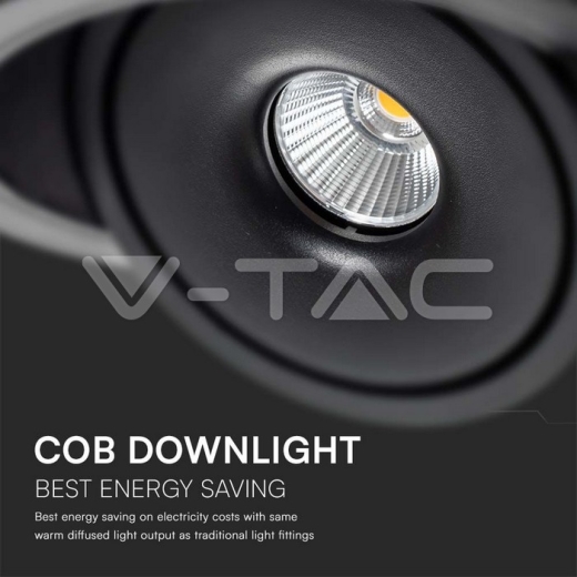 Downlight LED COB 12W 3 en 1 Cuerpo Negro - 4