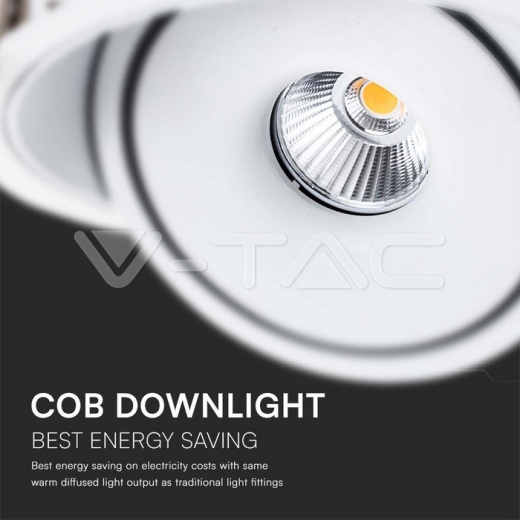 Downlight LED COB 20W 3 en 1 Cuerpo Blanco - 4