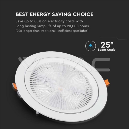20W LED Downlight SAMSUNG Chip 4000K - 6