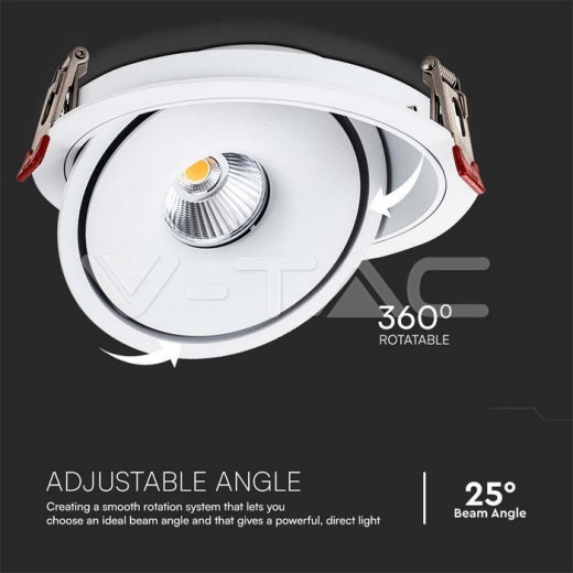 Downlight LED COB 30W 3 en 1 Cuerpo Blanco - 5