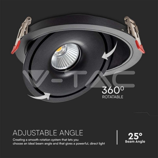 Downlight LED COB 30W 3 en 1 Cuerpo Negro - 5