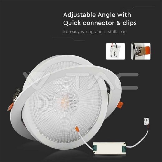 30W LED Downlight SAMSUNG Chip 3000K - 5