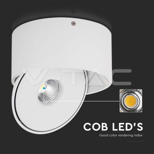 Downlight LED de Superficie COB 28W 3 en 1 Cuerpo Blanco - 2