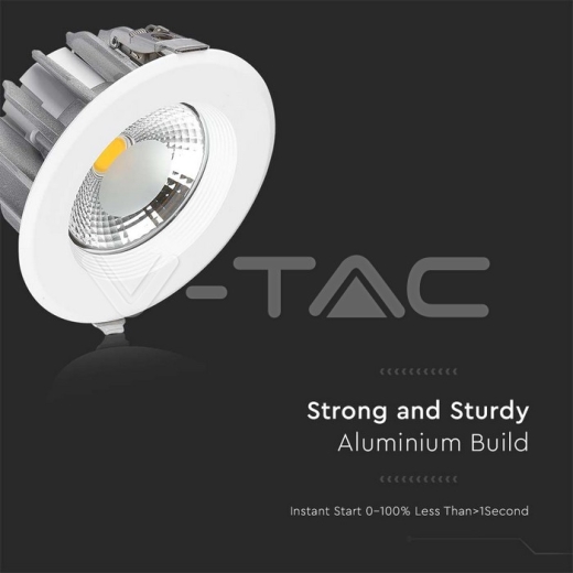 30W LED COB Downlight Reflector COB Redondo 6500K - 8