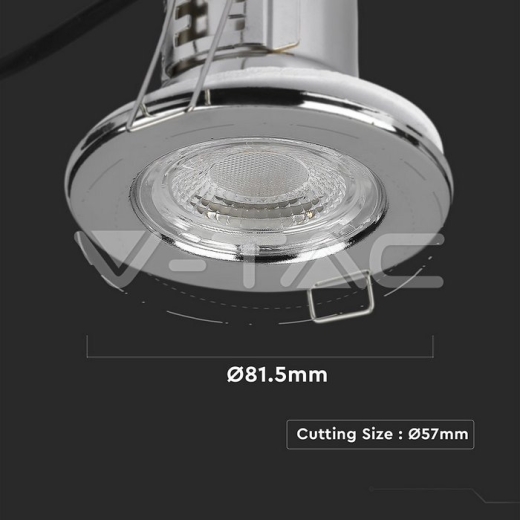 5W LED Fire Rated Downlight SAMSUNG Chip Chrome Dimmable 4000K - 13
