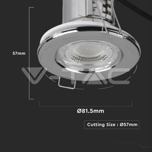5W LED Fire Rated Downlight SAMSUNG Chip Chrome Dimmable 4000K - 14