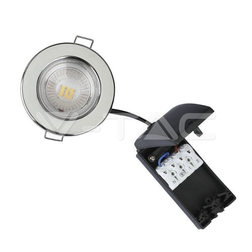 5W LED Fire Rated Downlight SAMSUNG Chip Chrome Dimmable 4000K - 3