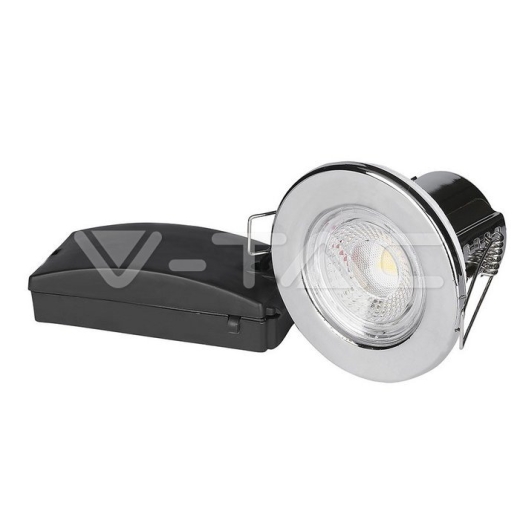 5W LED Fire Rated Downlight SAMSUNG Chip Chrome Dimmable 4000K - 8