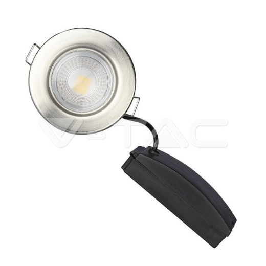 Downlight LED 5W resistente al fuego SAMSUNG Chip Dimmable, níquel, 3000K - 3