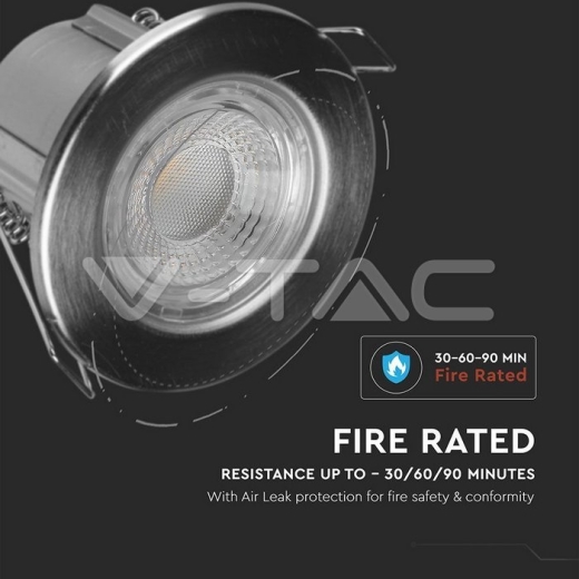 Downlight LED 5W resistente al fuego SAMSUNG Chip Dimmable, níquel, 3000K - 9