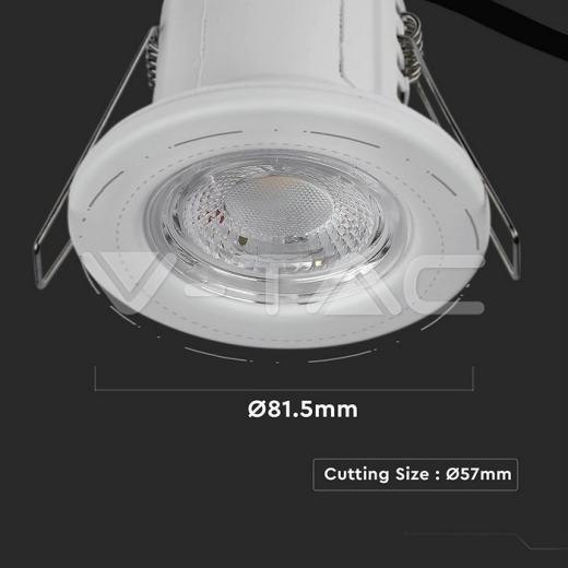 5W LED Fire Rated Downlight SAMSUNG Chip White 6400K - 12