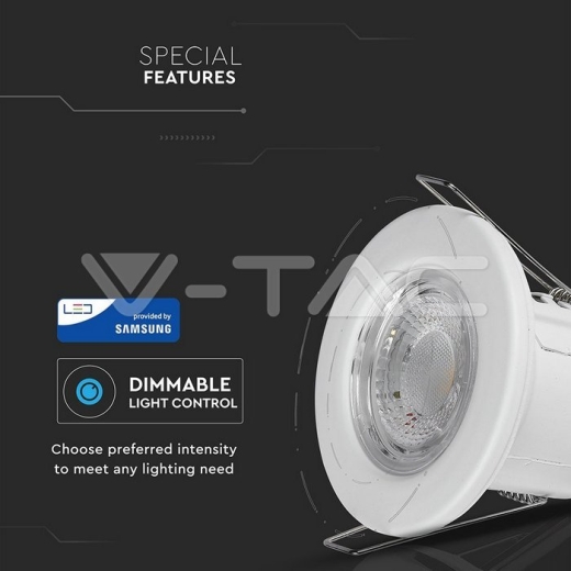 Downlight LED 5W SAMSUNG Chip protección contra el fuego color blanco 4000K - 9