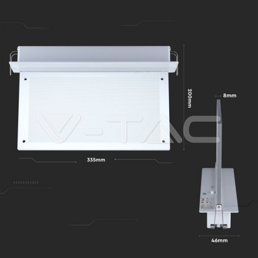 2W LED Recesed Fixed Emergency Exit Light SAMSUNG Chip 6000K - 9
