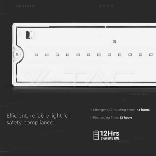 Luz de emergencia 3W 6000K IP65 1200 mAh - 12