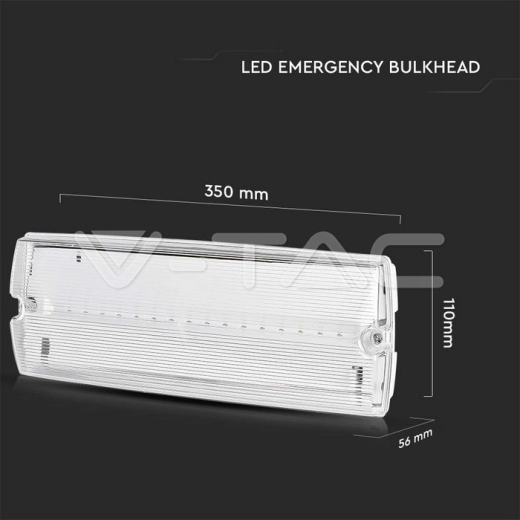 Luces de emergencia 3W con Botón Autotest 6400K - 11
