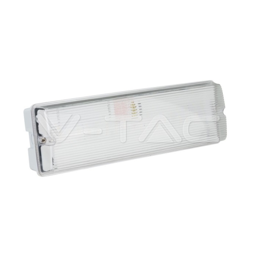 3W LED Emergency Light With Self Test Button & RF Control 6400K - 3