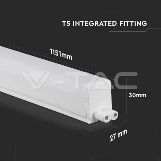 16W LED Batten Fitting Square SAMSUNG Chip T5 120cm 3000K - 10