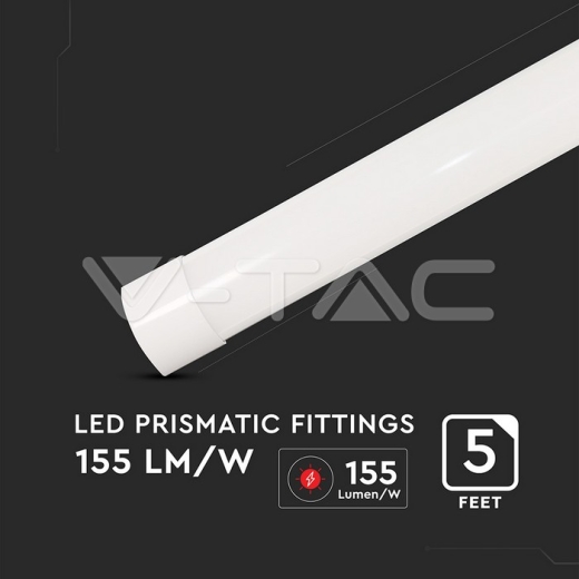 Pantalla estanca LED 38W LED 155 lm/W 3000K, Conexión rápida & cable 150cm - 3