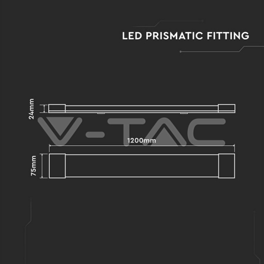 Pantalla estanca LED 30W LED 155 lm/W 3000K, Conexión rápida & cable 120cm - 7